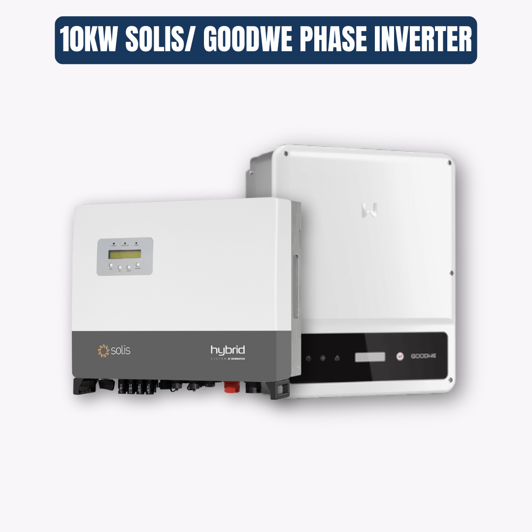 10kW Solis/Goodwe three-phase solar inverter for efficient energy conversion and stable power distribution.