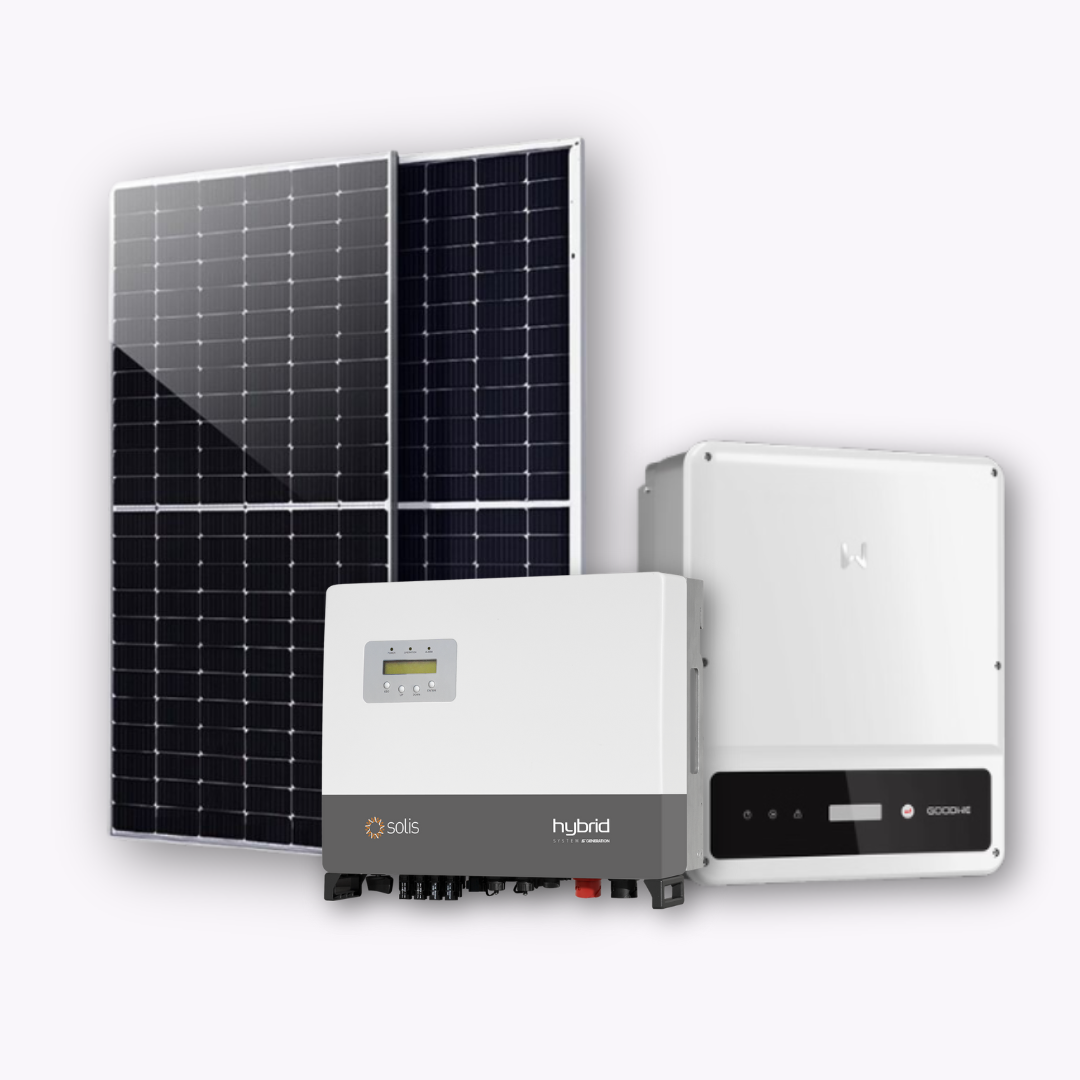 Complete 13.3kW solar system installation with 28 premium solar panels and a Solis/Goodwe inverter.